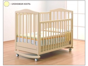 Детская кроватка-качалка Гандылян Симоник (слоновая кость)
