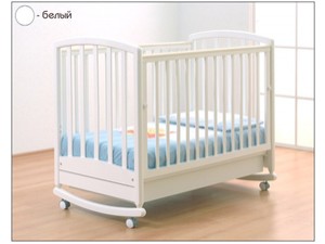 Детская кроватка-качалка Гандылян Дашенька (цветовая гамма - белый)